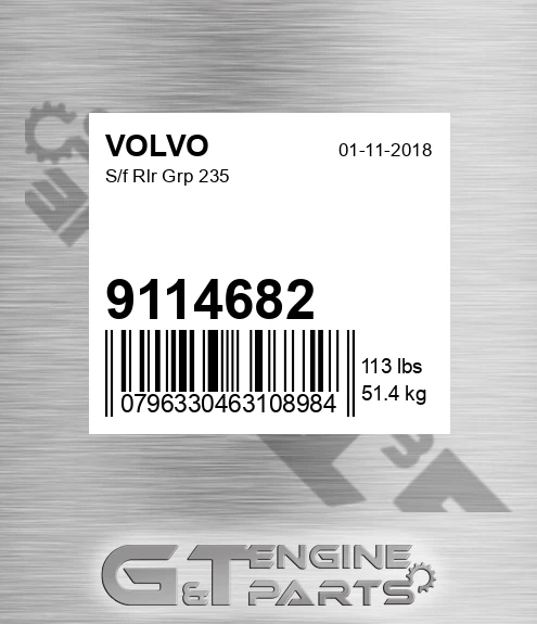 9114682 S/f Rlr Grp 235 for VOLVO