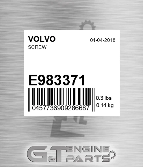 E983371 Screw for VOLVO