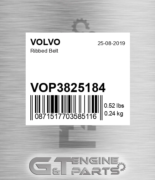 VOP3825184 Ribbed Belt for VOLVO