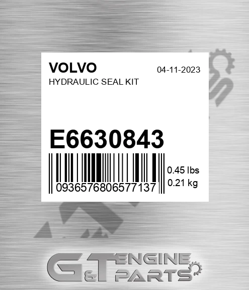 E6630843 Hydraulic Seal Kit