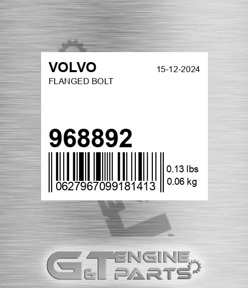 968892 VOLVO Flanged Bolt