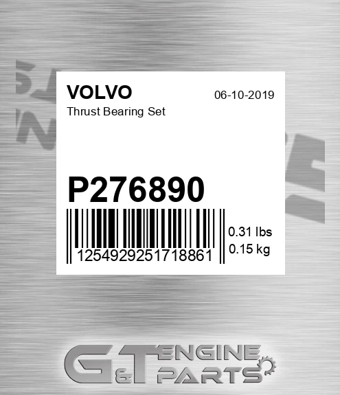 P276890 VOLVO Thrust Bearing Set