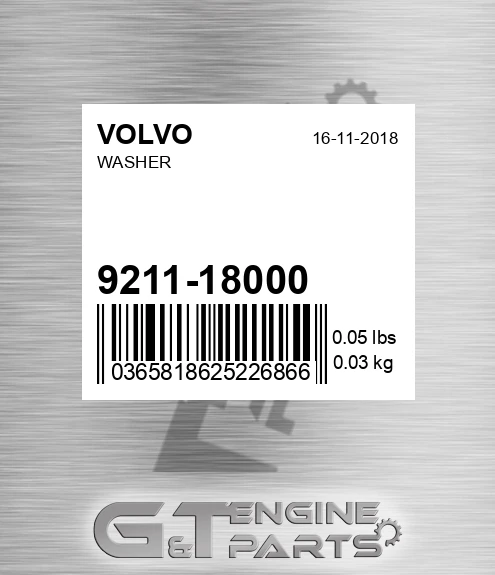9211-18000 Washer