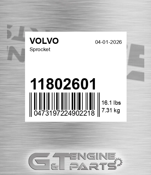 11802601 Sprocket for VOLVO