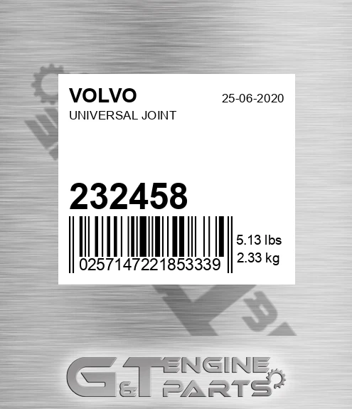 232458 Universal Joint for VOLVO
