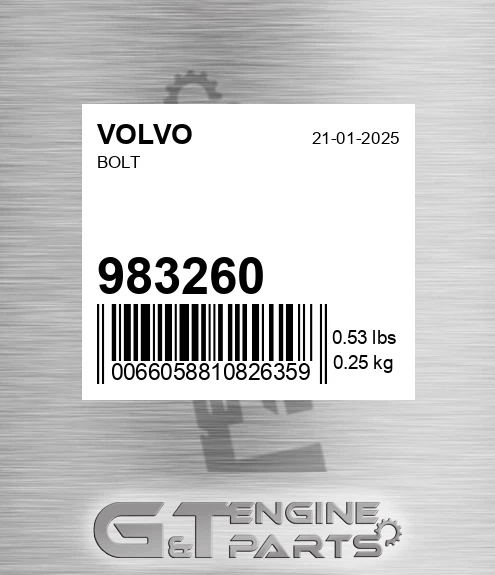 983260 Bolt
