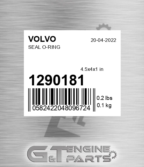 1290181 Seal O-ring for VOLVO