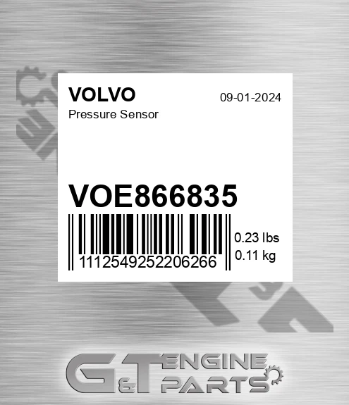 VOE866835 Pressure Sensor for VOLVO