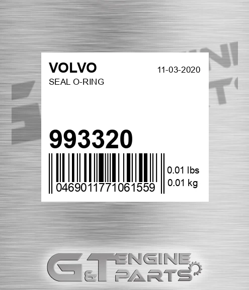 993320 Seal O-ring for VOLVO