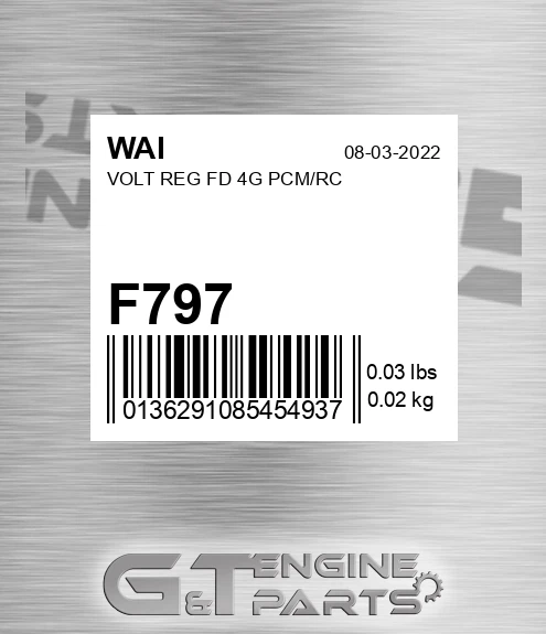 F797 Volt Reg Fd 4g Pcm/rc