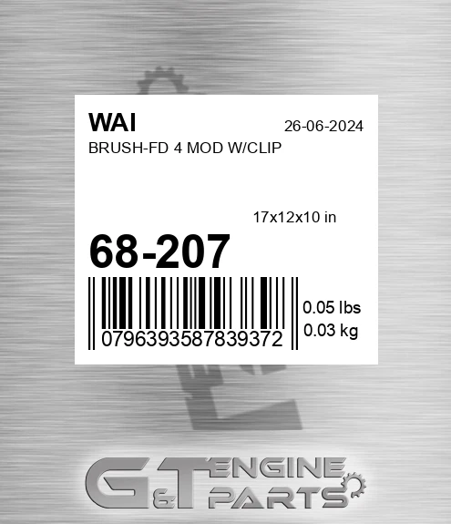 68-207 Brush-fd 4 Mod W/clip