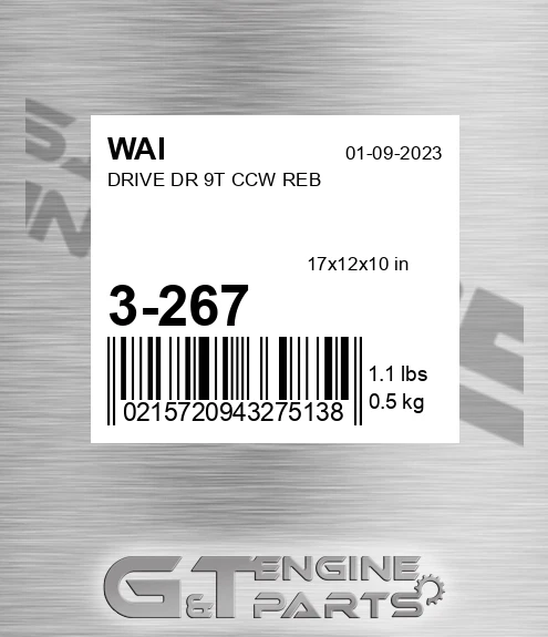 3-267 Drive Dr 9t Ccw Reb