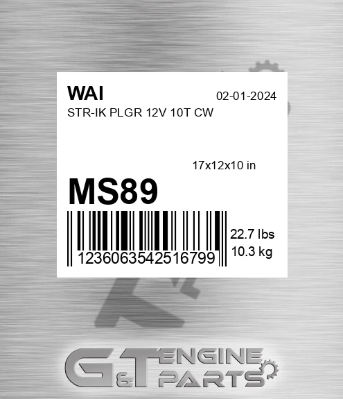 MS89 WAI Str-ik Plgr 12v 10t Cw