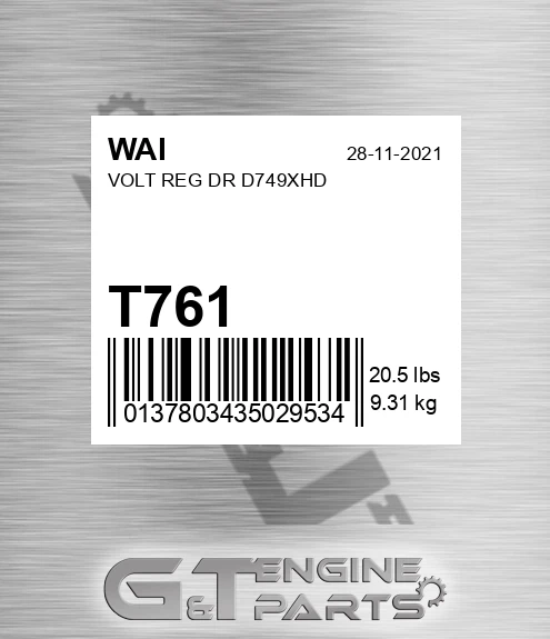 T761 Volt Reg Dr D749xhd