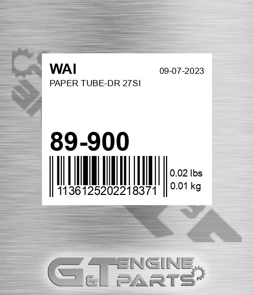 89-900 Paper Tube-dr 27si for WAI
