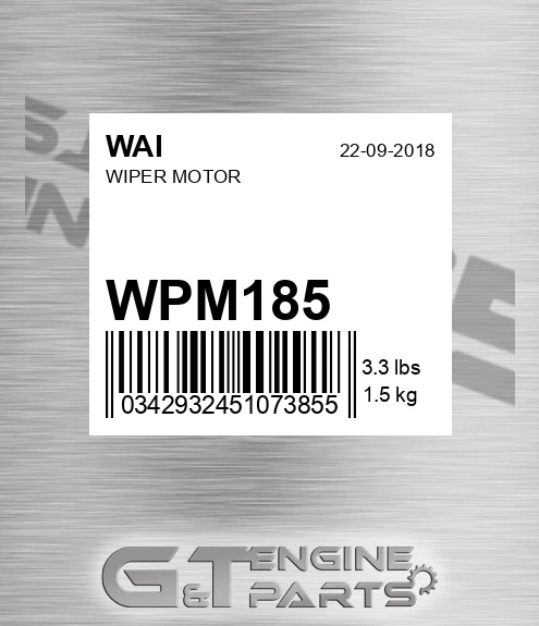 WPM185 Wiper Motor for WAI