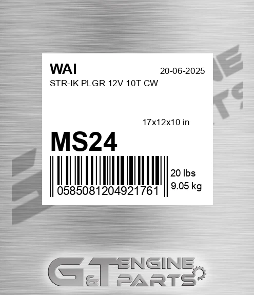 MS24 Str-ik Plgr 12v 10t Cw