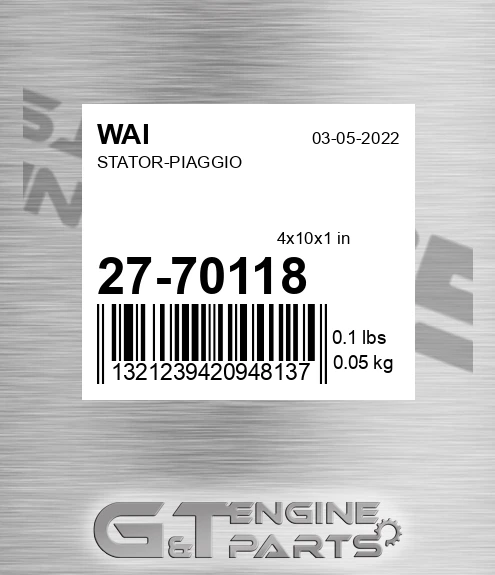 27-70118 Stator-piaggio for WAI