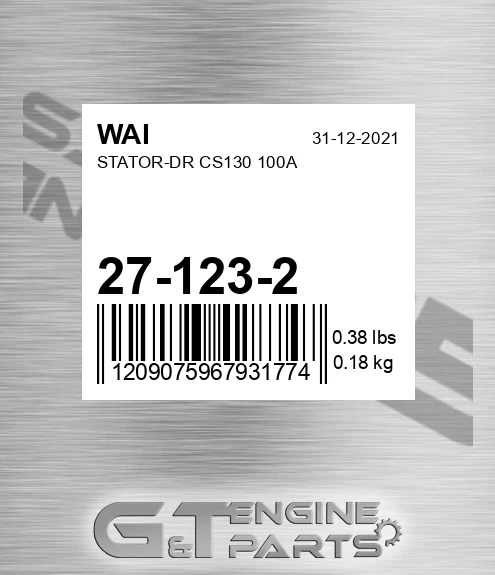 27-123-2 Stator-dr Cs130 100a