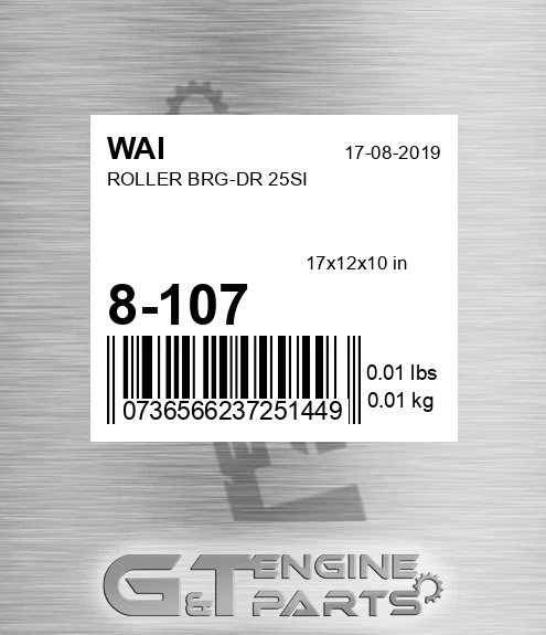 8-107 Roller Brg-dr 25si