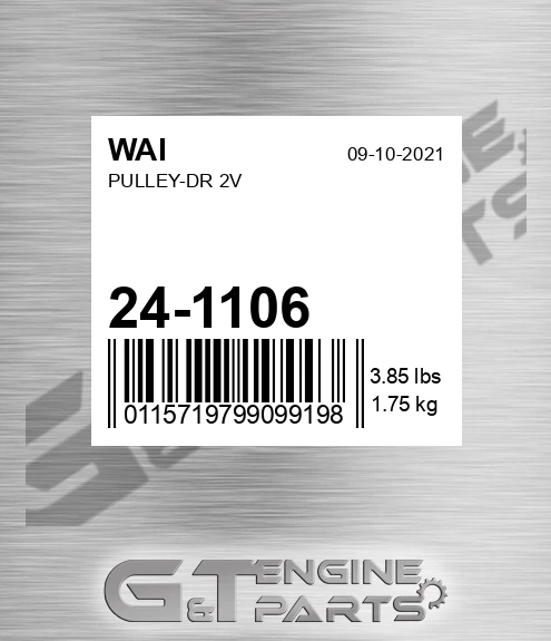 24-1106 WAI Pulley-dr 2v