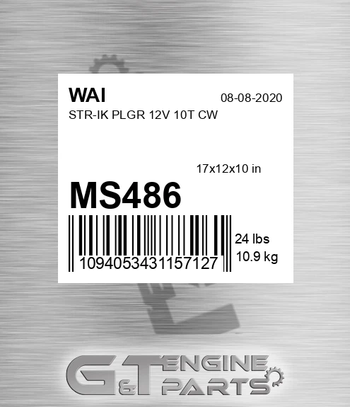 MS486 Str-ik Plgr 12v 10t Cw