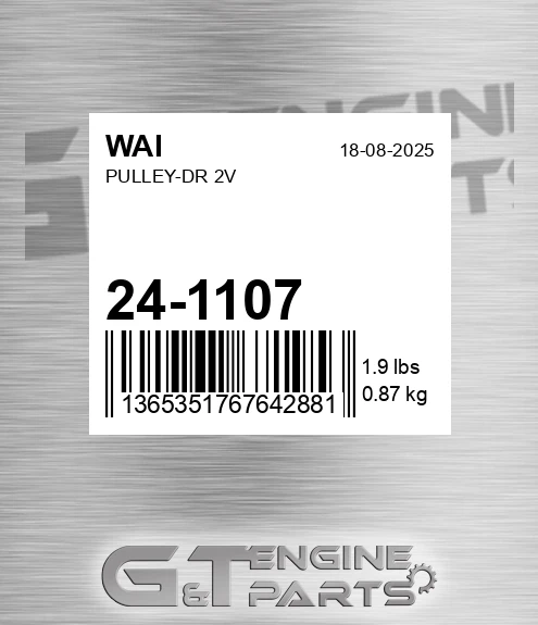 24-1107 WAI Pulley-dr 2v