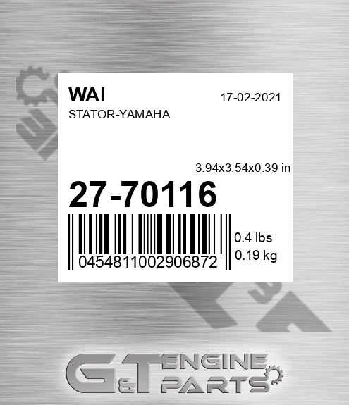 27-70116 Stator-yamaha for WAI