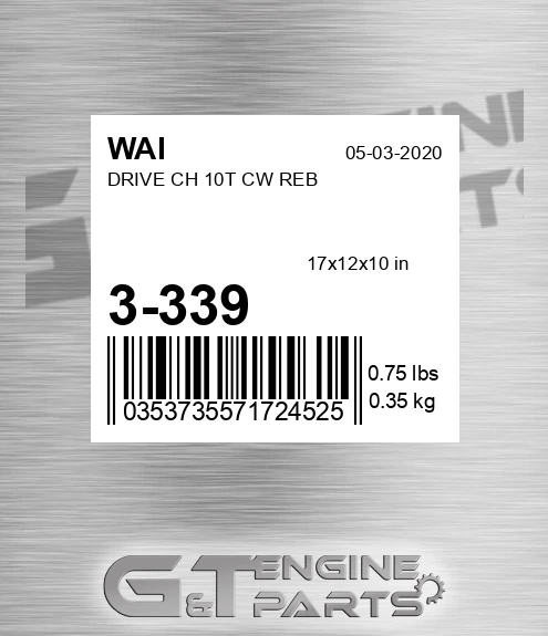 3-339 Drive Ch 10t Cw Reb