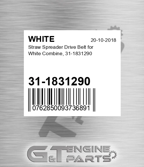 31-1831290 Straw Spreader Drive Belt For Combine,