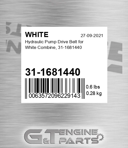 31-1681440 Hydraulic Pump Drive Belt For Combine,