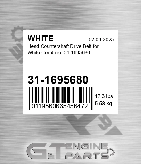 31-1695680 Head Countershaft Drive Belt For Combine,