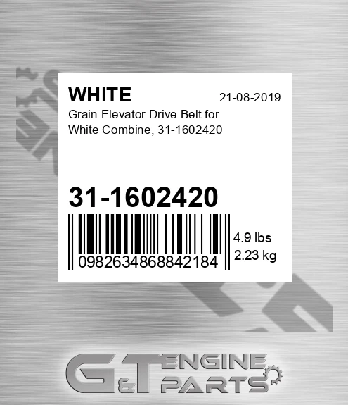 31-1602420 Grain Elevator Drive Belt For Combine,