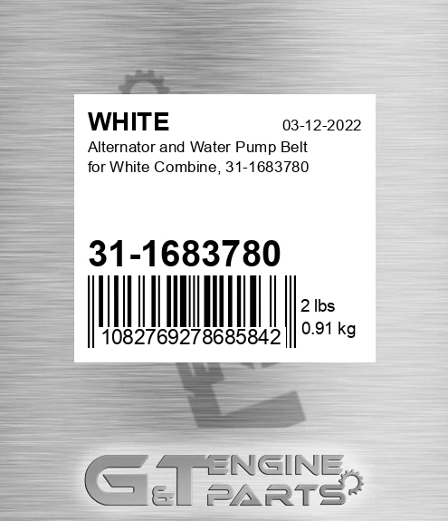 31-1683780 Alternator And Water Pump Belt For Combine,