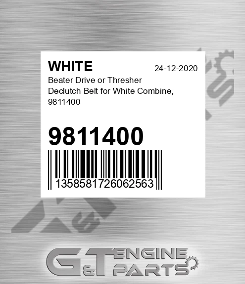 9811400 Beater Drive Or Thresher Declutch Belt For Combine,