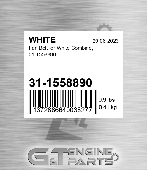 31-1558890 Fan Belt For Combine,