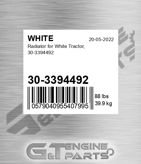 30-3394492 Radiator For Tractor,