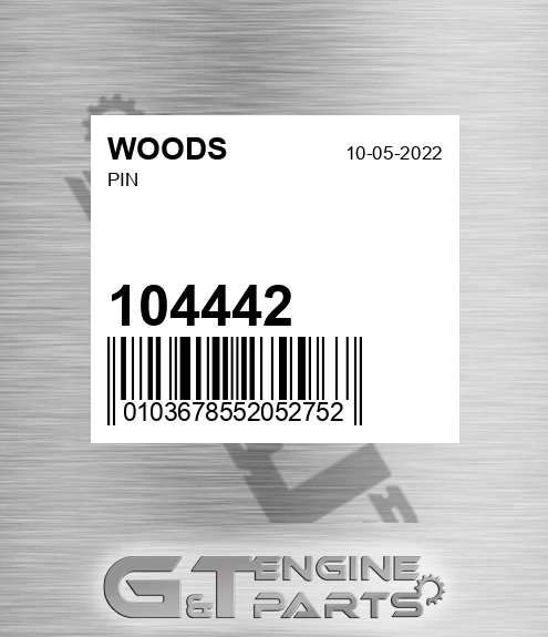 104442 WOODS Pin