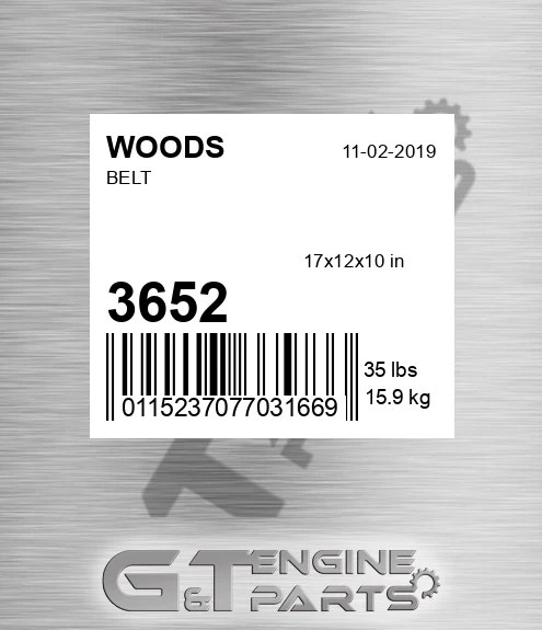 3652 WOODS Belt