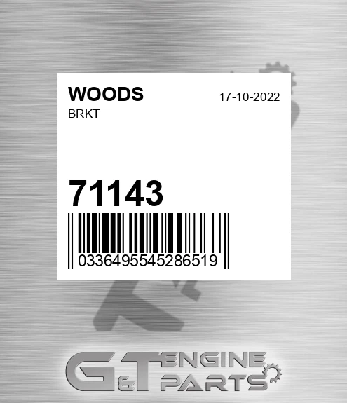 71143 Brkt for WOODS