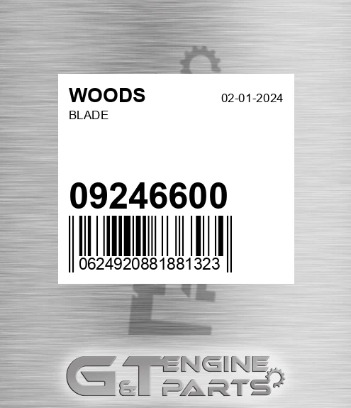 09246600 Blade for WOODS