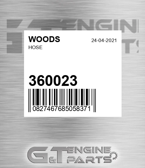 360023 WOODS Hose