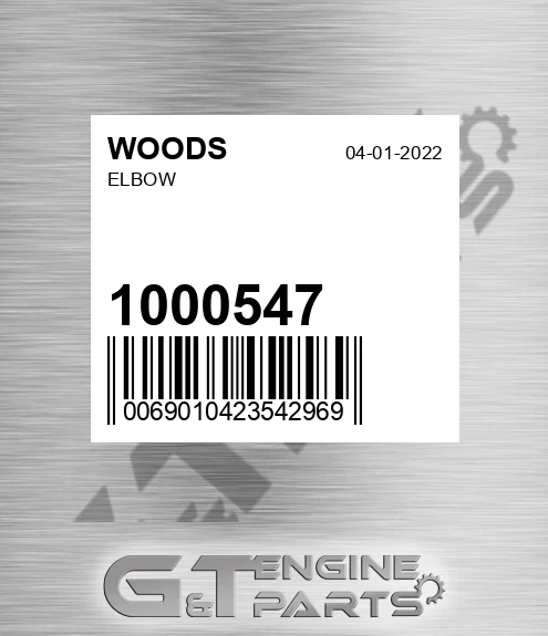 1000547 WOODS Elbow