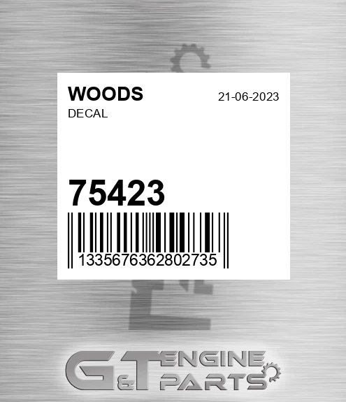 75423 Decal