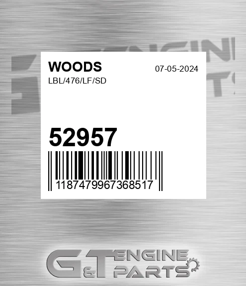 52957 WOODS Lbl/476/lf/sd