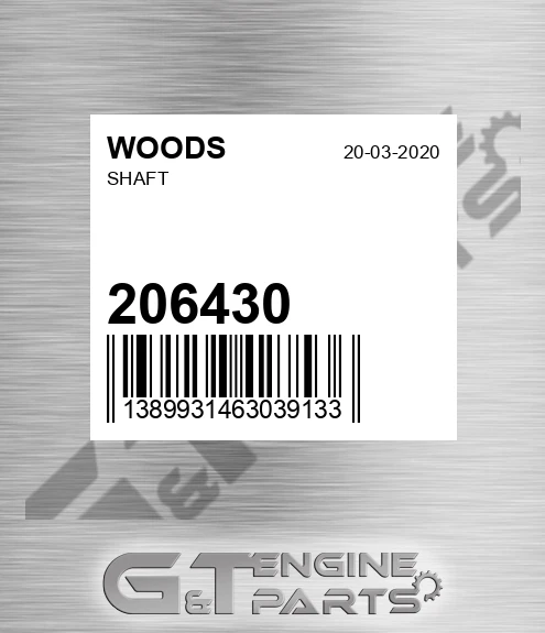 206430 Shaft for WOODS