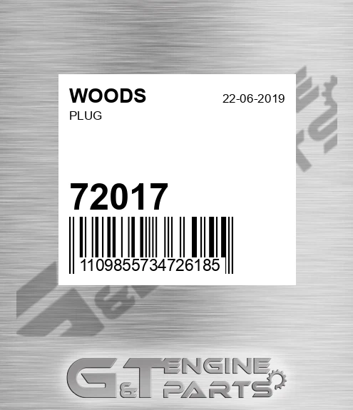 72017 WOODS Plug
