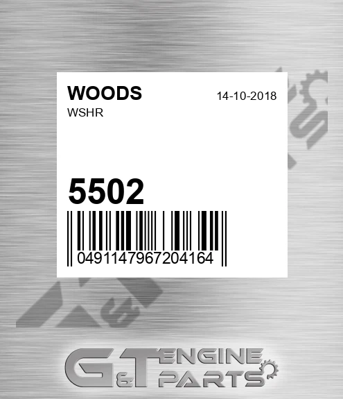 5502 Wshr for WOODS