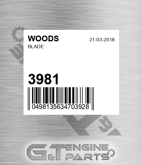 3981 Blade for WOODS