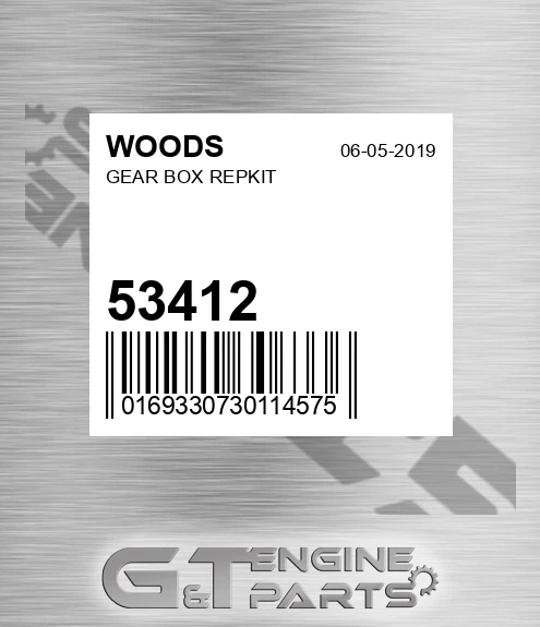 53412 WOODS Gear Box Repkit